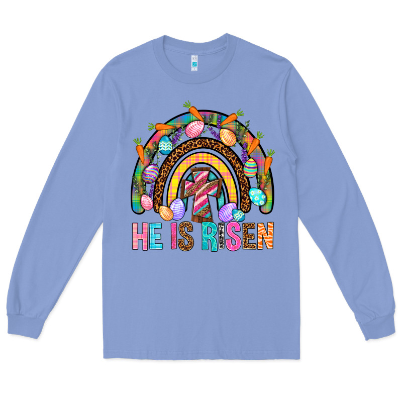 He Is Risen Rainbow Long Sleeve Tee by BundleAndBundleShop | Teevron