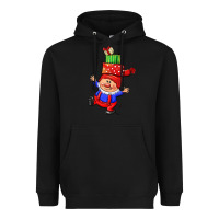Black cute christmas gnome Heavyweight Hoodie - CowGirlArtShop