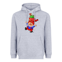 Heather Grey cute christmas gnome Heavyweight Hoodie - CowGirlArtShop