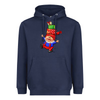 Navy cute christmas gnome Heavyweight Hoodie - CowGirlArtShop