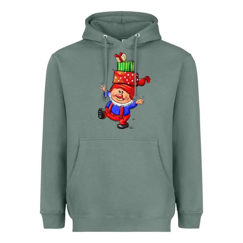 Cute Christmas Gnome Heavyweight Hoodie by CowGirlArtShop | Teevron