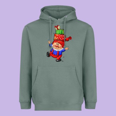 Cute Christmas Gnome Heavyweight Hoodie Designed By Cowgirlartshop