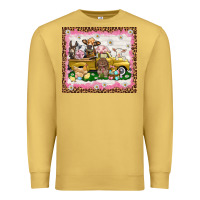 Antique Gold Easter Day with farm animals tumbler Premium Sweatshirt - HowdyJamesFarm