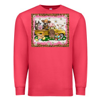 Cardinal Easter Day with farm animals tumbler Premium Sweatshirt - HowdyJamesFarm