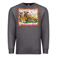 Charcoal Heather Easter Day with farm animals tumbler Premium Sweatshirt - HowdyJamesFarm