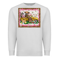 Dove Grey Easter Day with farm animals tumbler Premium Sweatshirt - HowdyJamesFarm