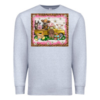 Heather Grey Easter Day with farm animals tumbler Premium Sweatshirt - HowdyJamesFarm