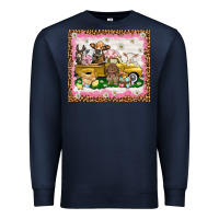 Navy Easter Day with farm animals tumbler Premium Sweatshirt - HowdyJamesFarm