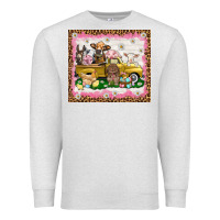 Oatmeal Heather Easter Day with farm animals tumbler Premium Sweatshirt - HowdyJamesFarm