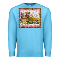 Ocean Blue Easter Day with farm animals tumbler Premium Sweatshirt - HowdyJamesFarm