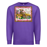 Purple Easter Day with farm animals tumbler Premium Sweatshirt - HowdyJamesFarm