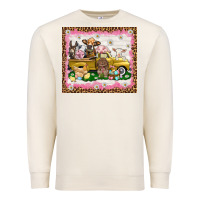 Sandshell Easter Day with farm animals tumbler Premium Sweatshirt - HowdyJamesFarm