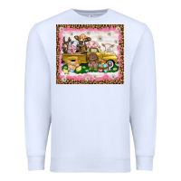 White Easter Day with farm animals tumbler Premium Sweatshirt - HowdyJamesFarm