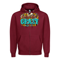 Burgundy Western Beautiful Crazy Zipper Hoodie - texasbilliewilder