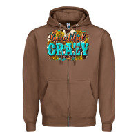 Chestnut Western Beautiful Crazy Zipper Hoodie - texasbilliewilder