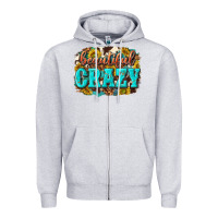 Heather Grey Western Beautiful Crazy Zipper Hoodie - texasbilliewilder