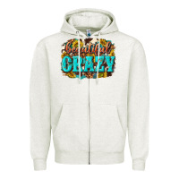 Oatmeal Heather Western Beautiful Crazy Zipper Hoodie - texasbilliewilder