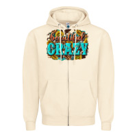 Sandshell Western Beautiful Crazy Zipper Hoodie - texasbilliewilder