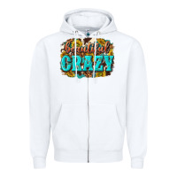 White Western Beautiful Crazy Zipper Hoodie - texasbilliewilder