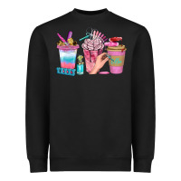 Black Nail Coffee Cups With Rings Bbs Heavyweight Sweatshirt - BundleAndBundleShop