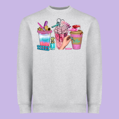Nail Coffee Cups With Rings Bbs Heavyweight Sweatshirt Designed By Bundleandbundleshop