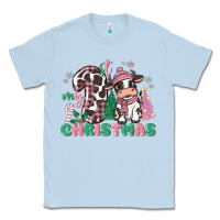 Dusty Blue my first christmas cow Classic Tee - MaliasSmallBusiness