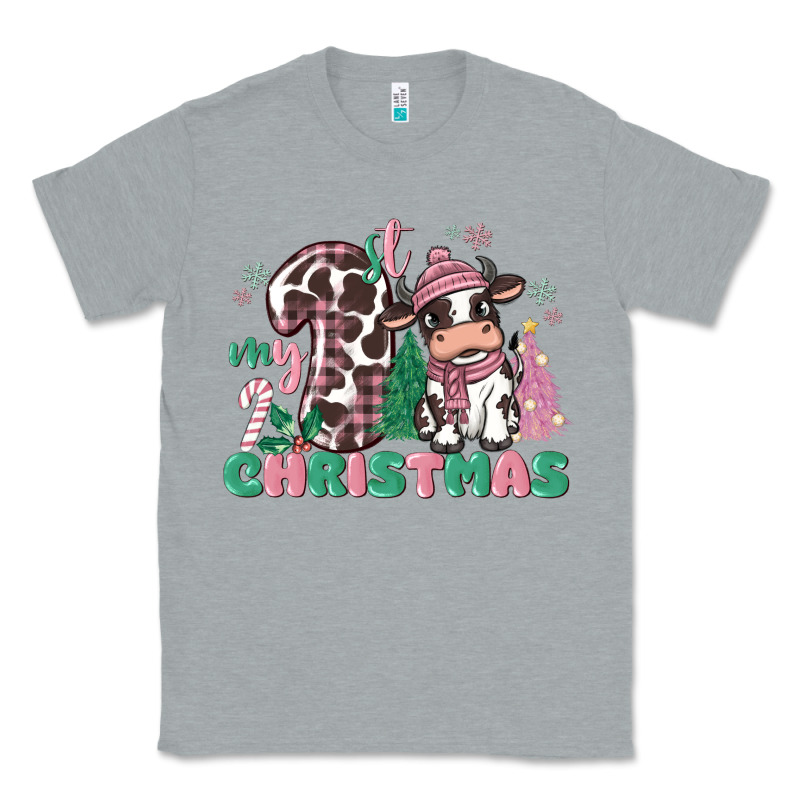 My First Christmas Cow Classic Tee by MaliasSmallBusiness | Teevron