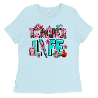 Baby Blue teacher life Ladies Tee - AdoDesignShop