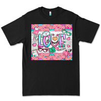 Black watercolor love nurse tumbler Premium Tee - BundleAndBundleShop
