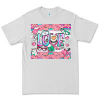 Dove Grey watercolor love nurse tumbler Premium Tee - BundleAndBundleShop