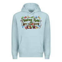 Blue Mist christmas lights are my favorite color Premium Hoodie - CowGirlArtShop