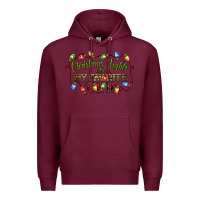Burgundy christmas lights are my favorite color Premium Hoodie - CowGirlArtShop