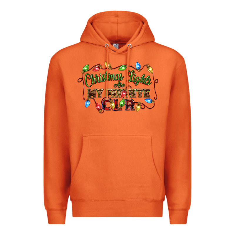 Christmas Lights Are My Favorite Color Premium Hoodie by CowGirlArtShop | Teevron