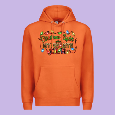 Christmas Lights Are My Favorite Color Premium Hoodie Designed By Cowgirlartshop