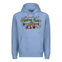 Colony Blue christmas lights are my favorite color Premium Hoodie - CowGirlArtShop