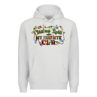 Dove Grey christmas lights are my favorite color Premium Hoodie - CowGirlArtShop