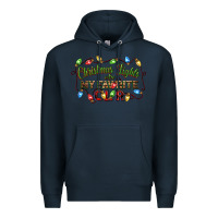Navy christmas lights are my favorite color Premium Hoodie - CowGirlArtShop