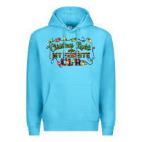 Ocean Blue christmas lights are my favorite color Premium Hoodie - CowGirlArtShop