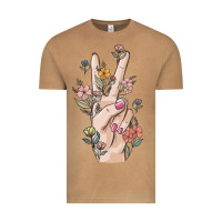 Vintage Camel hand peace sign Vintage Tee - MaliasSmallBusiness