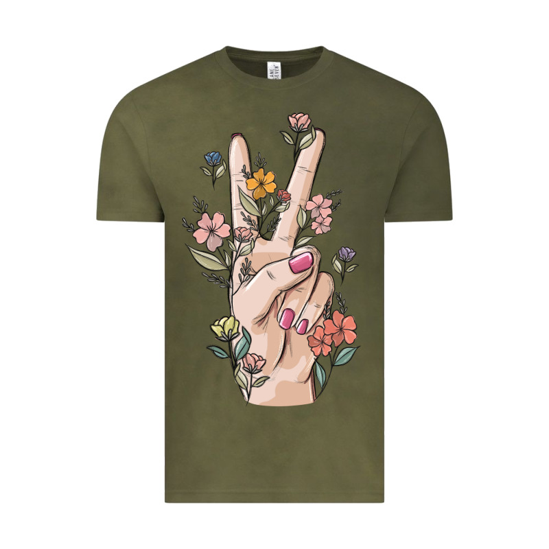 Hand Peace Sign Vintage Tee by MaliasSmallBusiness | Teevron