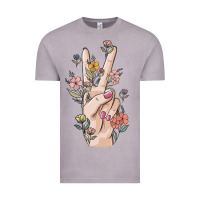 Vintage Zinc hand peace sign Vintage Tee - MaliasSmallBusiness