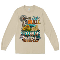 Mushroom Just A Small Town Girl Windmill Long Sleeve Tee - BundleAndBundleShop