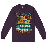 Plum Just A Small Town Girl Windmill Long Sleeve Tee - BundleAndBundleShop