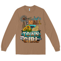 Toasted Coconut Just A Small Town Girl Windmill Long Sleeve Tee - BundleAndBundleShop
