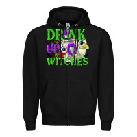 Black Drink Up Witches Zipper Hoodie - texasbilliewilder