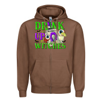 Chestnut Drink Up Witches Zipper Hoodie - texasbilliewilder