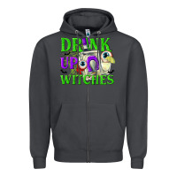 Smoke Drink Up Witches Zipper Hoodie - texasbilliewilder