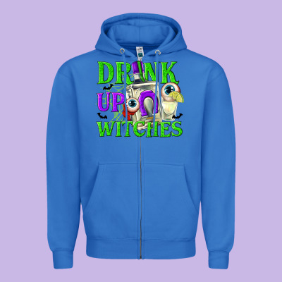 Drink Up Witches Zipper Hoodie Designed By Texasbilliewilder