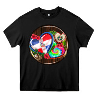 Black dominican republic coasters Heavy Core Tee - AdoDesignShop