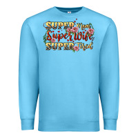 Ocean Blue Super mom super wife super tired Premium Sweatshirt - CowGirlArtShop